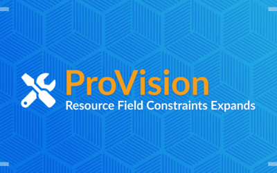 Resource Field Constraints Expands to ProVision