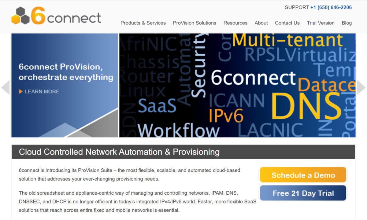 6connect website screenshot from 2013